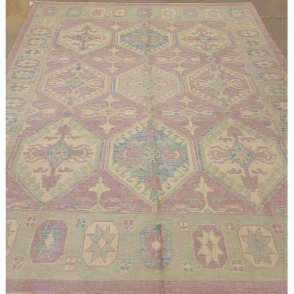 Turkish Hand-knotted Oushak Wool Rug (9'4 x 12')