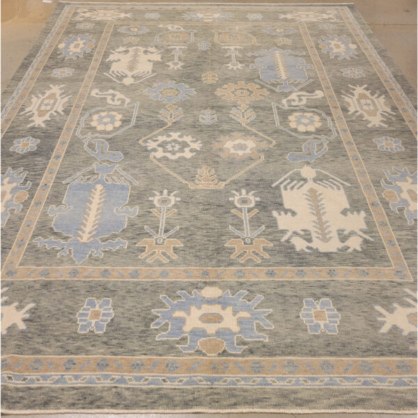 Turkish Hand-knotted Oushak Wool Rug (9'5 x 12'4)