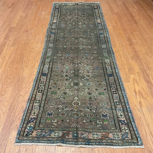 Persian Hand-knotted Tribal Hamadan Wool Runner (3'3 x 9'8)