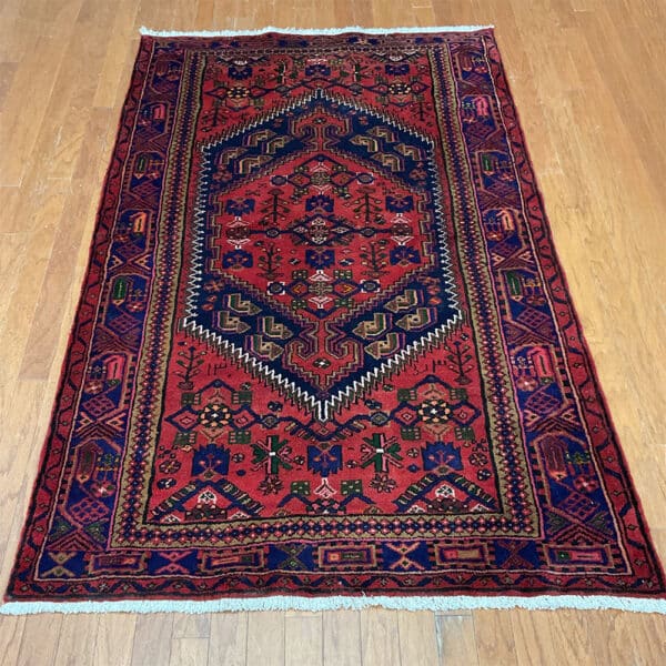 Persian Hand-knotted Tribal Hamadan Wool Rug (4'7 x 7'1)