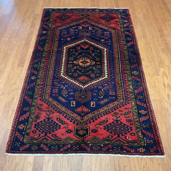 Persian Hand-knotted Tribal Hamadan Wool Rug (4'4 x 7'8)