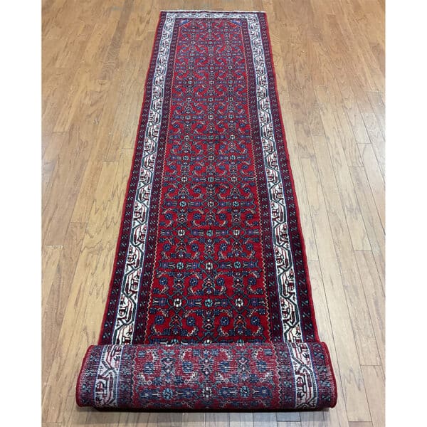 Persian Hand-knotted Tribal Hamadan Wool Runner (2'7 x 15'4)