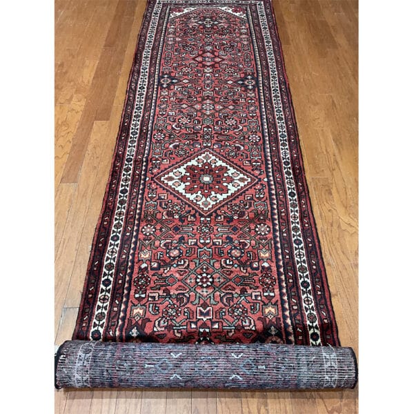 Persian Hand-knotted Tribal Hamadan Wool Runner (3'2 x 12'3)