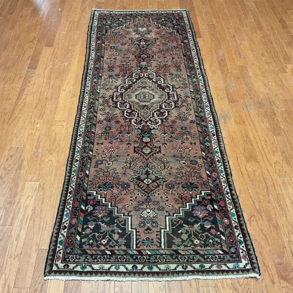 Persian Hand-knotted Hamadan Wool Runner (3'3 x 8'11)