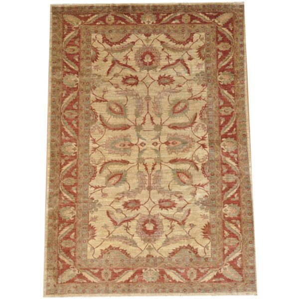 Afghan Hand-knotted Vegetable Dye Oushak Wool Rug (7'8 x 11'4)