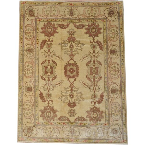 Afghan Hand-knotted Vegetable Dye Oushak Wool Rug (9'1 x 12')