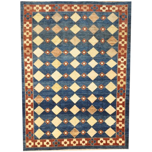Afghan Hand-knotted Vegetable Dye Oushak Wool Rug (6'10 x 9'4)