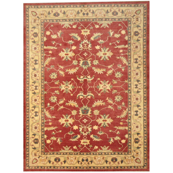 Afghan Hand-knotted Vegetable Dye Oushak Wool Rug (8'11 x 11'11)