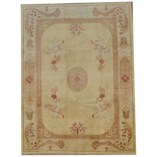 Afghan Hand-knotted Vegetable Dye Khotan Wool Rug (9' x 11'9)