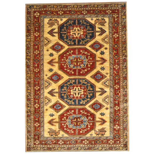 Afghan Hand-knotted Super Kazak Wool Rug (6'6 x 9'4)