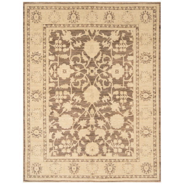 Afghan Hand-knotted Vegetable Dye Oushak Wool Rug (4'10 x 6'3)