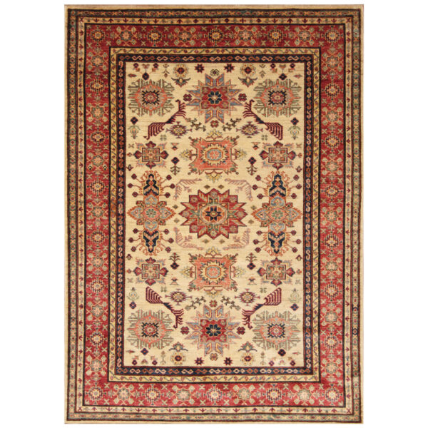 Afghan Hand-knotted Super Kazak Wool Rug (5' x 7')