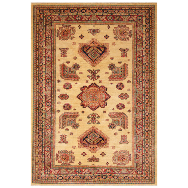 Afghan Hand-knotted Super Kazak Wool Rug (5'7 x 8')