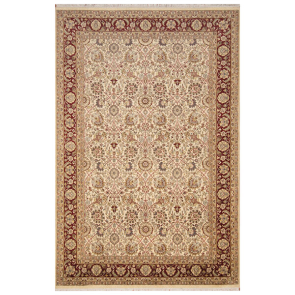 Pak Persian Hand-knotted Tabriz Wool & Silk Rug (6' x 9'3)