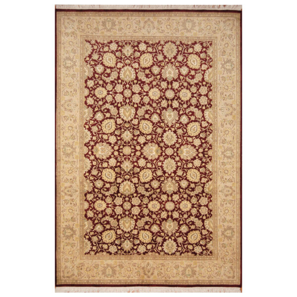 Pak Persian Hand-knotted Tabriz Wool & Silk Rug (6'3 x 9'6)
