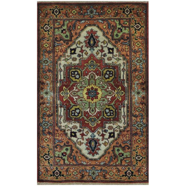 Indo Hand-knotted Serapi Wool Rug (3'1 x 5')