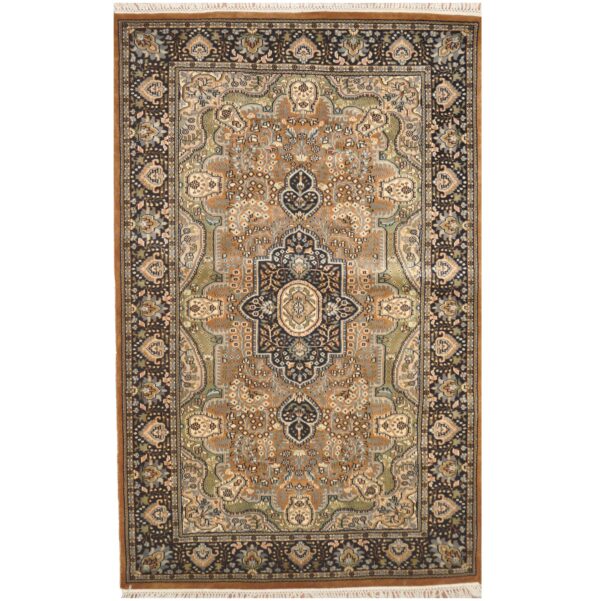 Indo Hand-knotted Kashmiri Silk Rug (4' x 6'4)