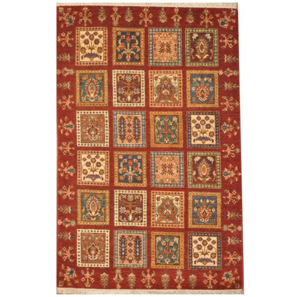 Afghan Hand-Knotted Khorjeen Kazak Wool Rug (3'4 x 5'1)
