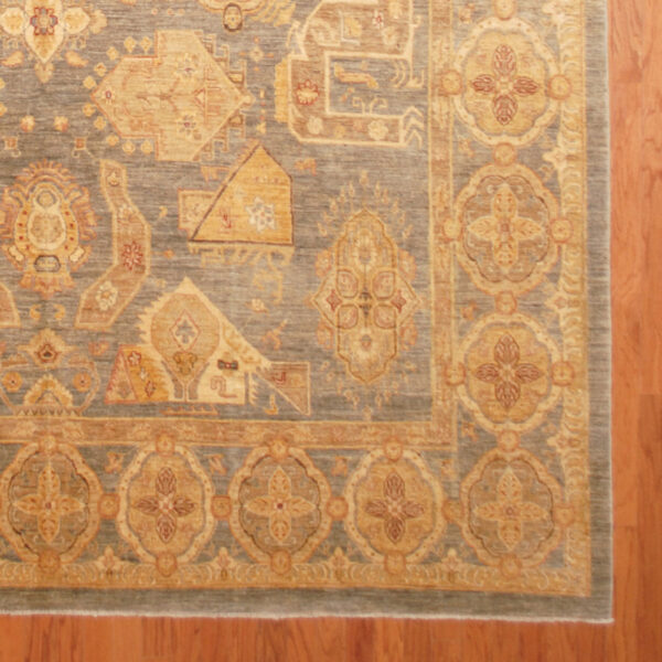 Afghan Hand-knotted Vegetable Dye (9'10 x 14'2) - Image 2