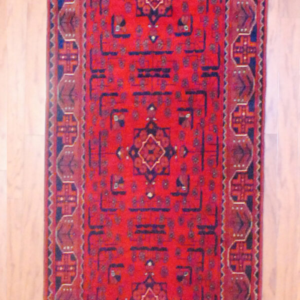Afghan Hand-knotted Khal Mohammadi (2'8 x 16) - Image 2