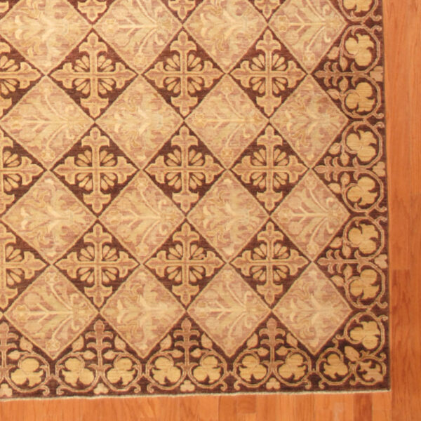 Afghan Hand-knotted Vegetable Dye (9' x 11'10) - Image 2