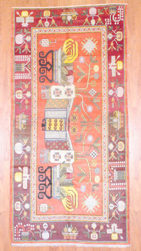 1920's Antique Hand-knotted Khotan (6'1 x 13'5)