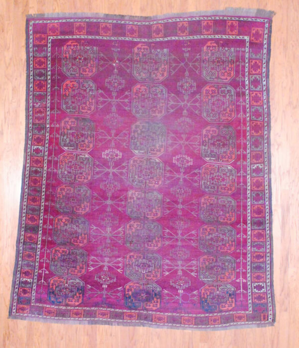 1920's Antique Afghan Hand-knotted Turkoman (6'6 x 9'6)