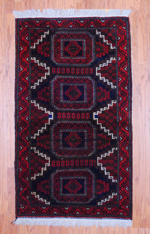 Afghan Hand-knotted Balouchi (2'11 x 5')