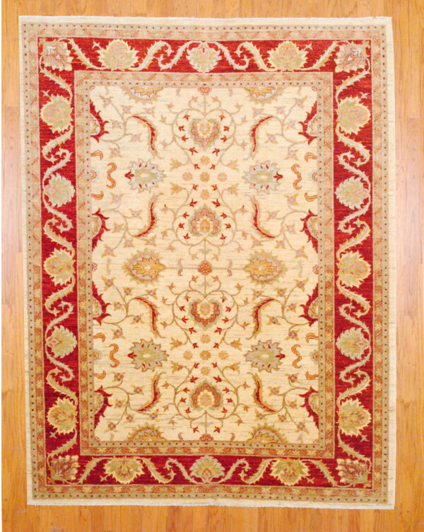 Afghan Hand-knotted Fine Vegetable Dye (7'4 x 9'5 )