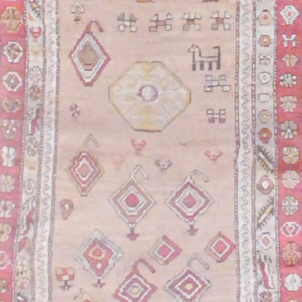 1910's Antique Persian Hand-knotted Kurdish (3'4 x 12'8) - Image 2