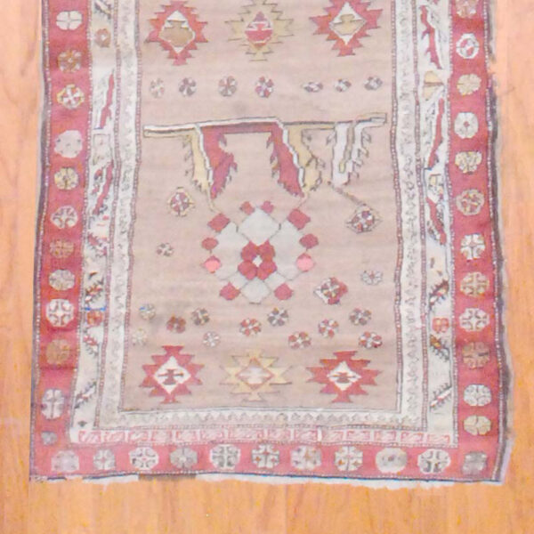 1910's Antique Persian Hand-knotted Kurdish (3'4 x 12'8) - Image 3