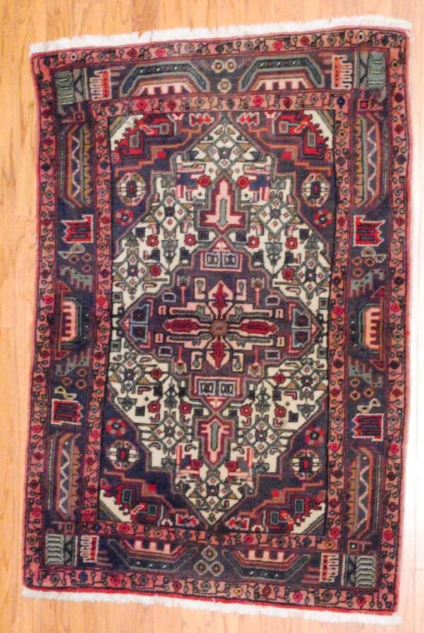 Pesian Hand-knotted Hamadan (3'4 x 4'10)