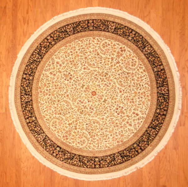 Sino Hand-knotted Kirman (7' x 7')