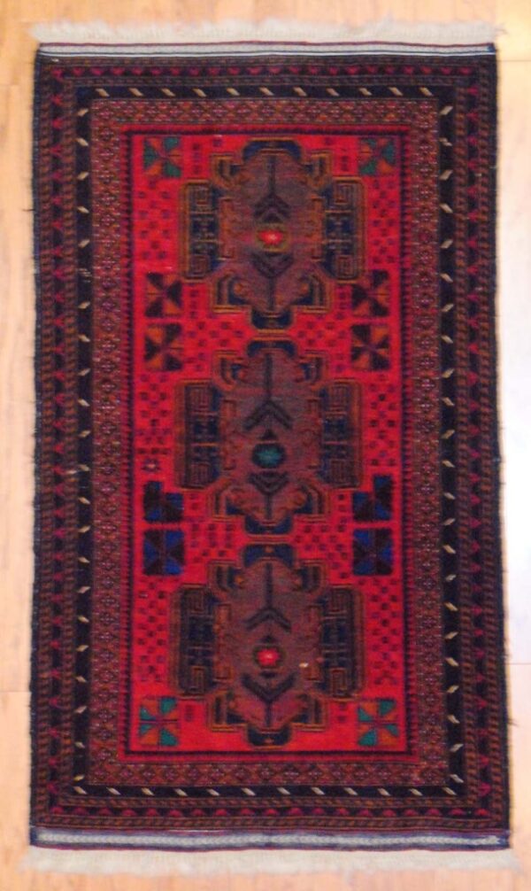 Afghan Hand-knotted Balouchi (3' x 5'2)