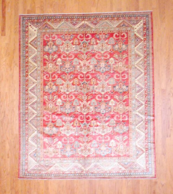 Afghan Hand-knotted Shirwan Kazak (7'9 x 9'6)
