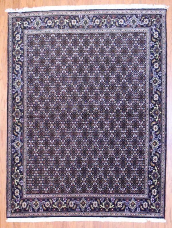Persian Hand-knotted Fish Design Tabriz (5' x 6'8)