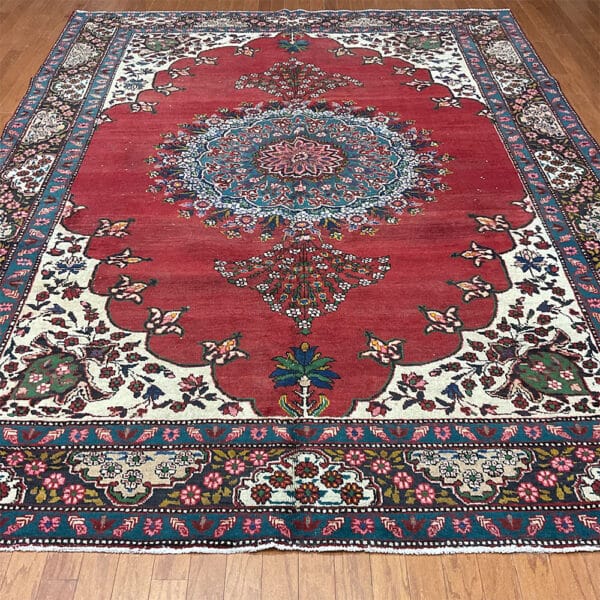 1960s Antique Hand-knotted Tabriz (8' x 10'8)