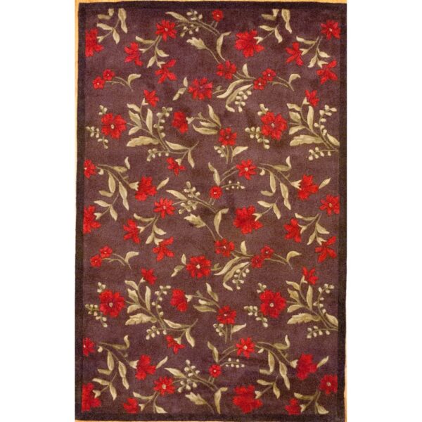 Asian Hand-tufted Wool Rug (4'9 x 7'7)