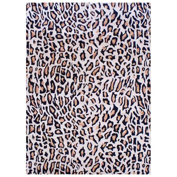 Asian Hand-tufted Tibetan Cheetah-print Wool Rug (8' x 11')