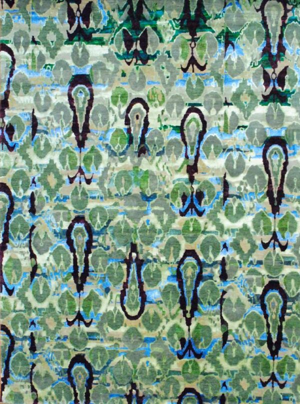 Indo Hand-knotted Sari Rug (Alex) (8' x 10')
