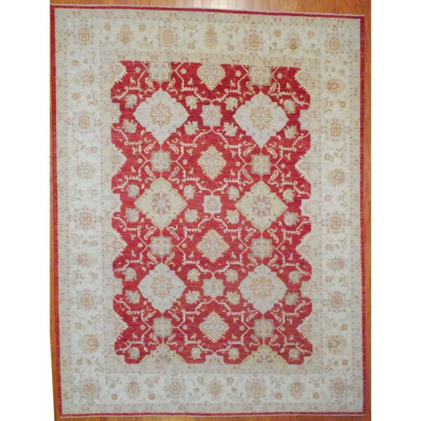 Afghan Hand-knotted Vegetable Dye Wool Rug (9'1 x 11'10)