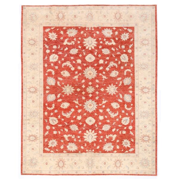 Afghan Hand-knotted Vegetable Dye Oushak Wool Rug (8' x 9'10)