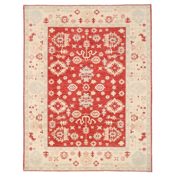 Afghan Hand-knotted Vegetable Dye Oushak Wool Rug (9' x 11'8)