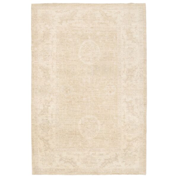 Afghan Hand-knotted Vegetable Dye Fine Oushak Wool Rug (5'6 x 8'2)