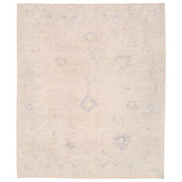 Afghan Hand-knotted Vegetable Dye Fine Oushak Wool Rug (8'4 x 9'10)