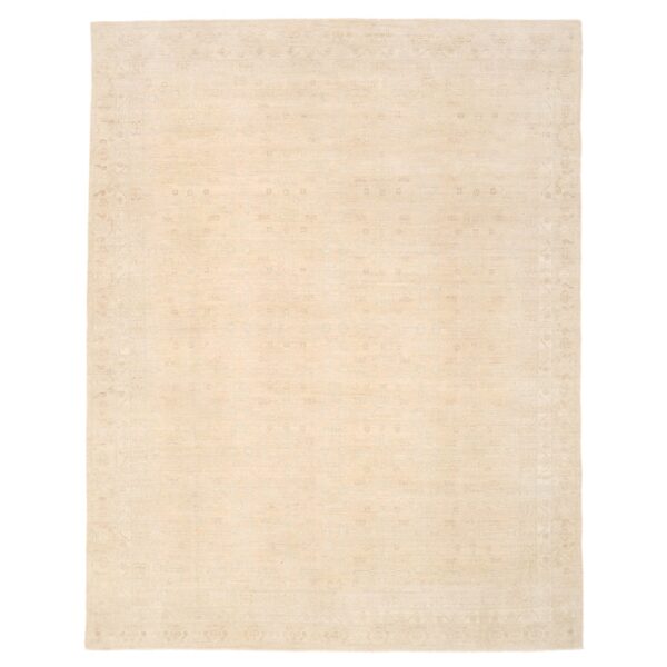 Afghan Hand-knotted Vegetable Dye Fine Oushak Wool Rug (9' x 11'7)