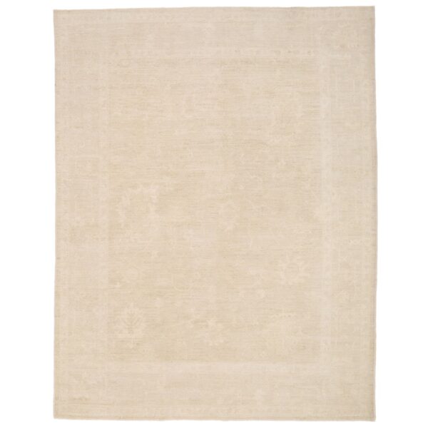 Afghan Hand-knotted Vegetable Dye Fine Oushak Wool Rug (9'6 x 12')
