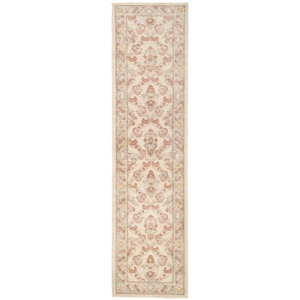 Afghan Hand-knotted Vegetable Dye Oushak Wool Rug (3' x 11'9)
