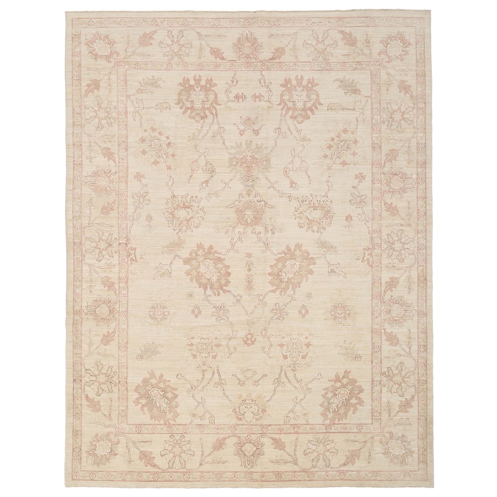 Afghan Hand-knotted Vegetable Dye Oushak Wool Rug (9' x 12')