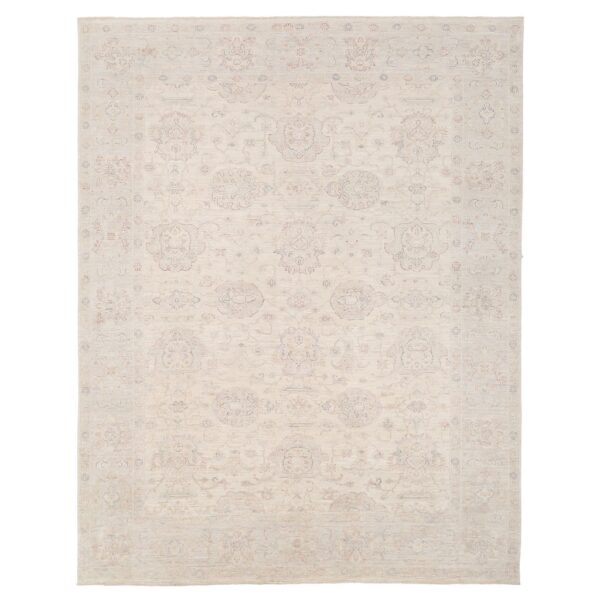Afghan Hand-knotted Vegetable Dye Fine Oushak Wool Rug (9'1 x 12')